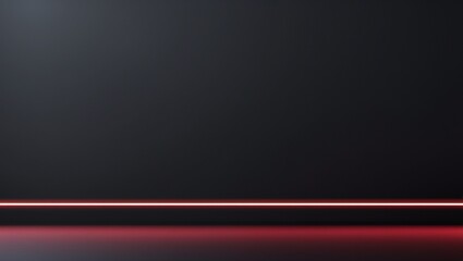 Obraz premium Minimalist Dark Backdrop with Subtle Red Neon Glow – Modern and Stylish 
