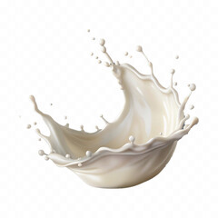 abstract 3d milk splash wave swirls or diary milk splashes, flying milk on the air cut out isolated on white background 