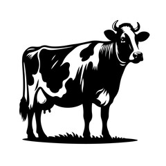 Fototapeta premium Holstein cow silhouette