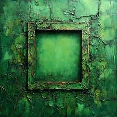 green background with a square 