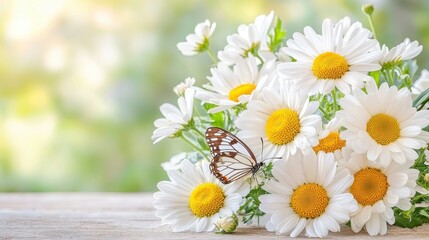 Obraz premium Daisy Butterfly Serenity Scene