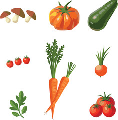 all kinds of vegetable vector