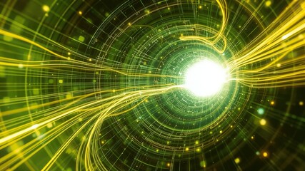 abstract green background with circles