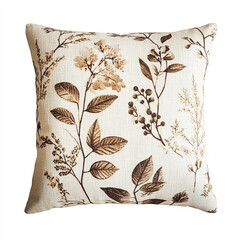 pillow, decorative pillow, throw pillow, floral cushion on white background