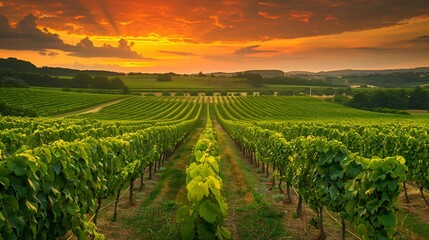 French grape farm where automated irrigation and smart sorting systems ensure the production of the finest wine grapes
