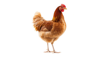 Fototapeta premium Full body of brown chicken hen