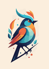 Cat vector art illustration Black White Vector art