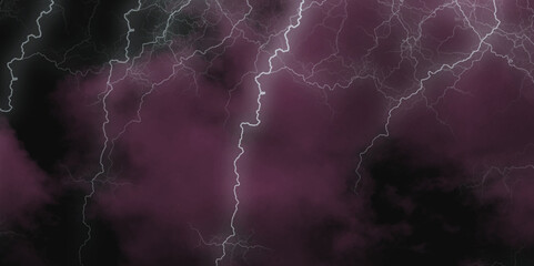 Mountainous Cumulus Clouds Boiling in the Summer Sky. White cloudiness, mist or smog overlay backgrounds. Wide sky and clouds dark tone. Dark cloud at evening sky with thunder bolt.>>
