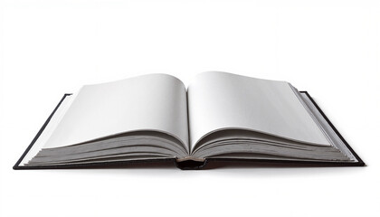 Fototapeta premium Isolated Book Mockup: Open Blank Book with White Pages on White Background