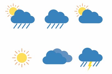 Set of  weather icons, weather icons set