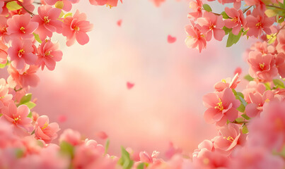 Delicate Pink Blossoms Gently Touching Soft Skin in Awakening Moment