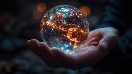 Holographic globe highlighting investment potential