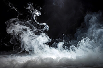 smoke on black background