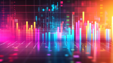 Colorful Financial Chart Showing Data Analysis and Trends Visualization