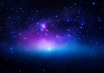 Naklejka premium 青と紫の宇宙の背景