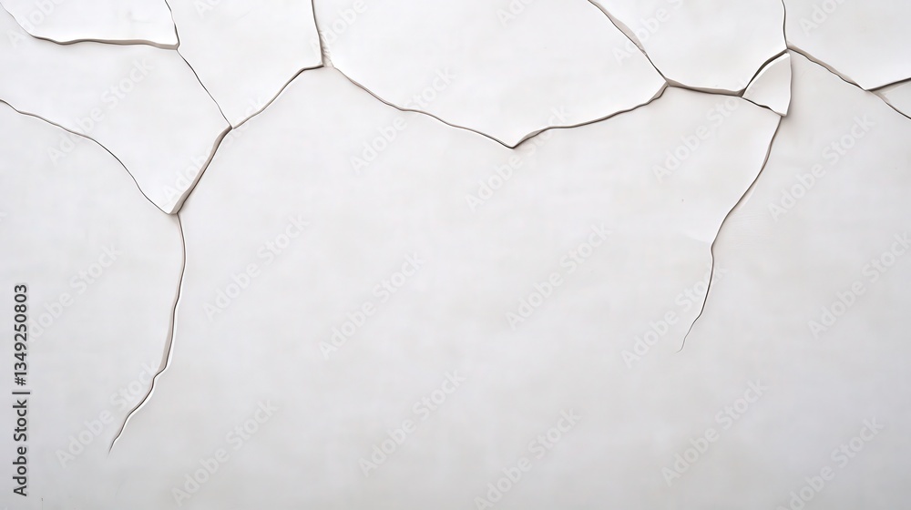 Aufkleber a close-up view of a cracked wall, showcasing the intricate patterns and textures created by the fis