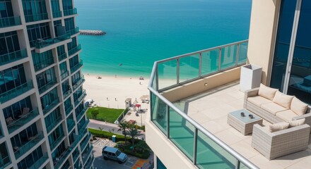 Fototapeta premium pendhouse balcony view 