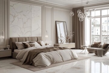 Soft beige tones create a warm and inviting atmosphere.