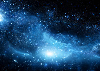 Obraz premium 水色の宇宙の背景