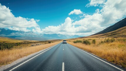 Naklejka premium Road trip itineraries create unforgettable travel memories