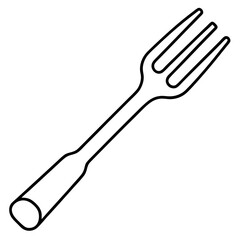 Modern Fork Outline Vector