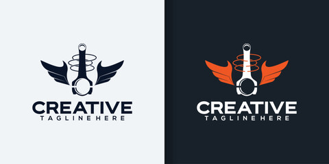 Fototapeta premium Vector logo of car parts, auto repair