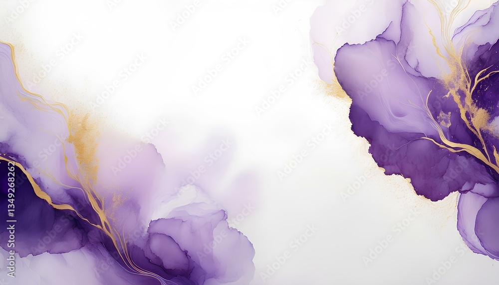 Aufkleber abstract purple watercolor background with copy space for add text or design.