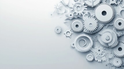 Abstract Gears Background, Mechanical Concept, Engineering Design,  Stock Photo