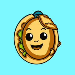 happy food cartoon smile