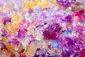 Sugar Sat Crystal Healing Vibrant Clittering Shard Close Up Molecule Confectionery Background