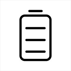 battery line icon vector illustration isolated on white background