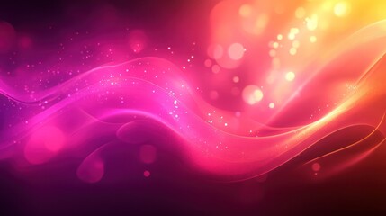 Obraz premium Abstract colorful wave design with glowing lights and soft gradients