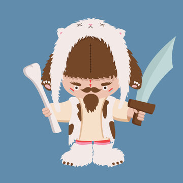 Fantasy Warrior with Sword Illustration