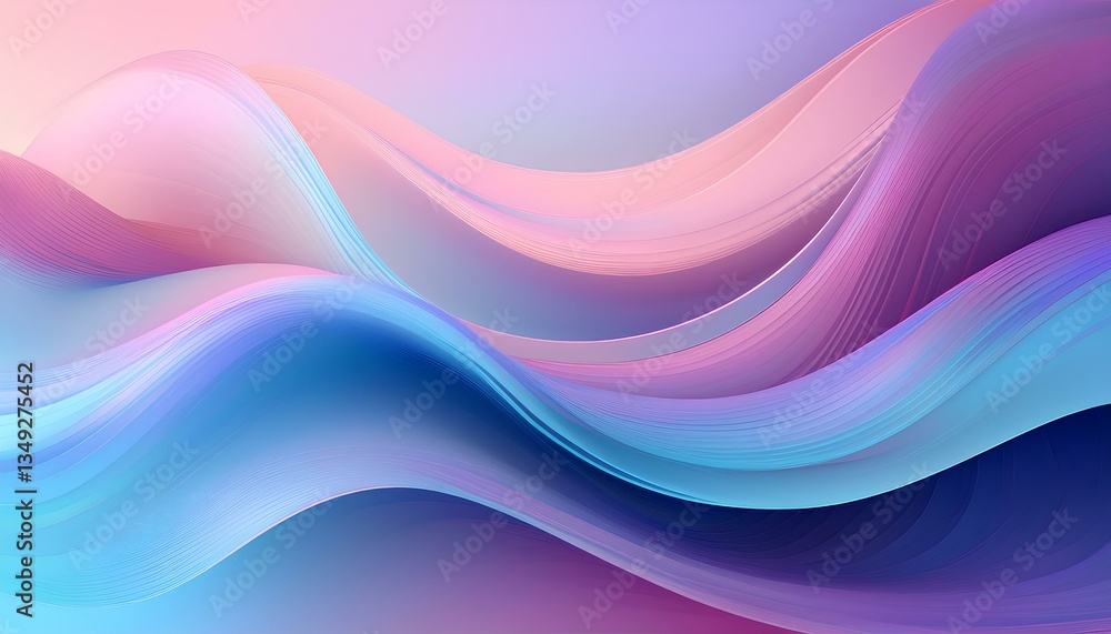 Poster abstract colorful pastel color background with waves.