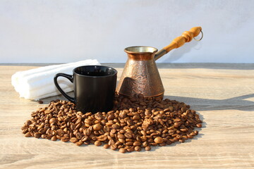 coffee maker and coffee beans