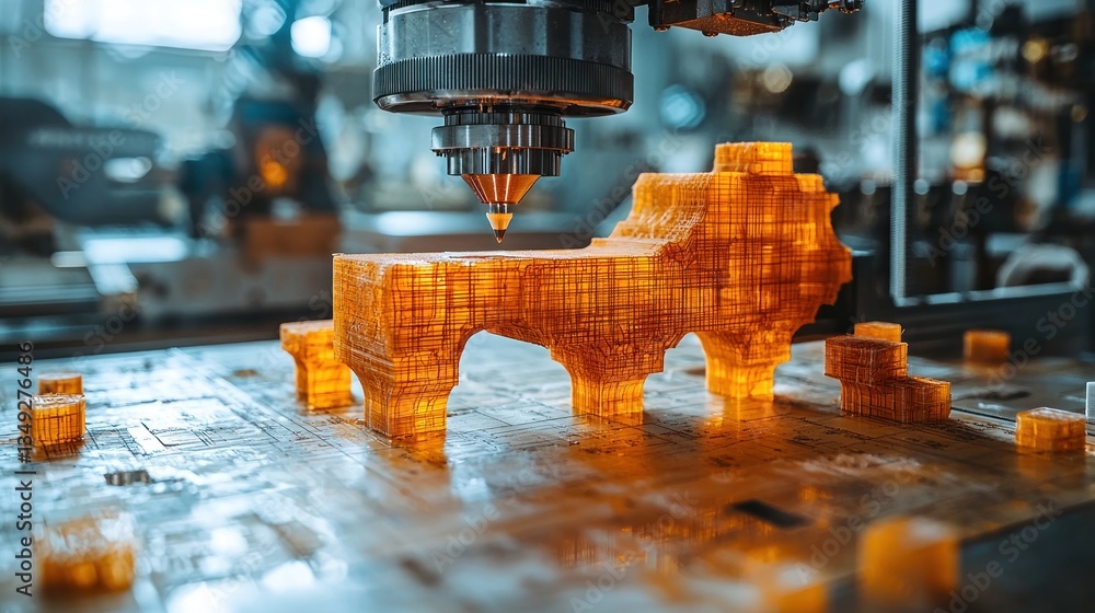 Poster precision manufacturing: layered construction by an automated machine process