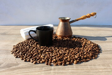 coffee maker and coffee beans