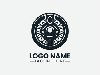 motorcycle with speed lines, Automotive racing logo