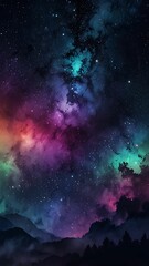 Magical Starry Night &ndash; Dreamy Galaxy & Aurora Wallpaper | Cosmic Fantasy Sky in 4K