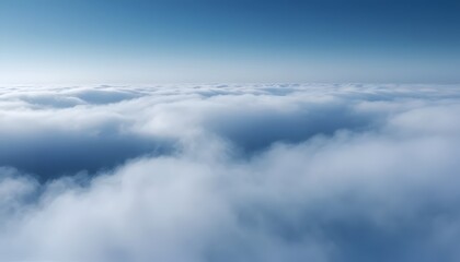 Obraz premium Aerial view of a vast cloudscape against a clear blue sky long title Breathtaking aerial view of a