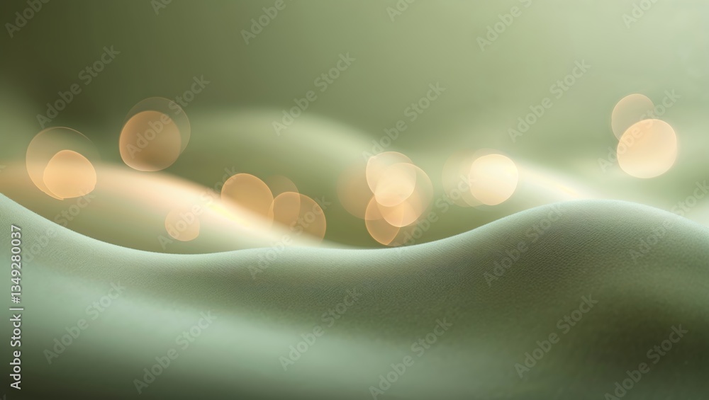 Poster soft curves create an elegant atmosphere illuminated by gentle light during a serene evening