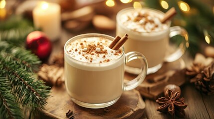 Hot beverages like spiced teas and coffees add seasonal cheer