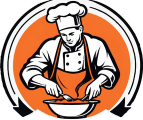 chef holding a tray with food