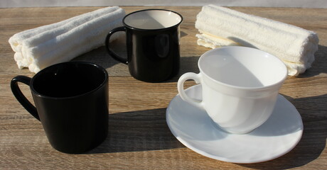 cup of coffee and cookies