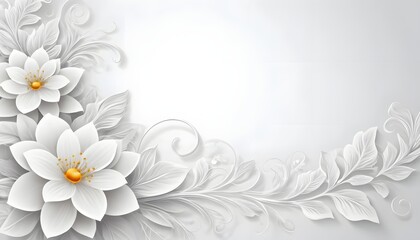 Elegant white floral pattern