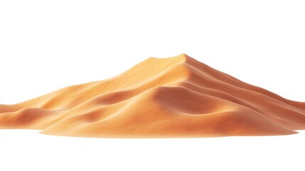 Fototapeta premium A serene desert landscape featuring soft, undulating sand dunes under a clear sky, ideal for relaxation and nature themes