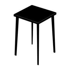 wooden table isolated on white