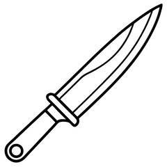 Modern Knife Outline Vector Art
