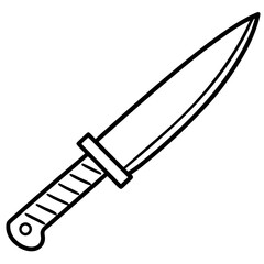 Modern Knife Outline Vector Art