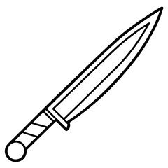 Modern Knife Outline Vector Art